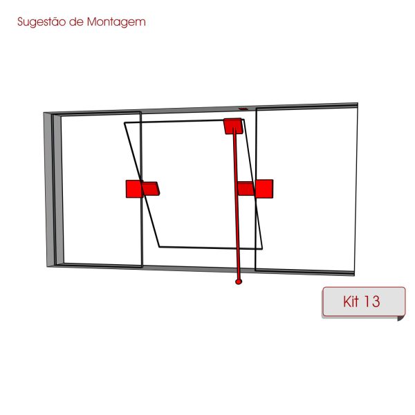 KIT 13 Basculante Invertido - Vidro Vidro - Imagem 8